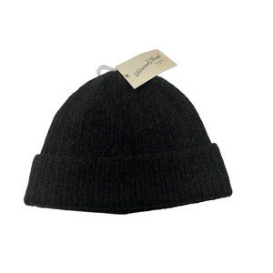 Universal Thread Women One Size Beanie Ribbed Knit Winter Stocking Cap Black New